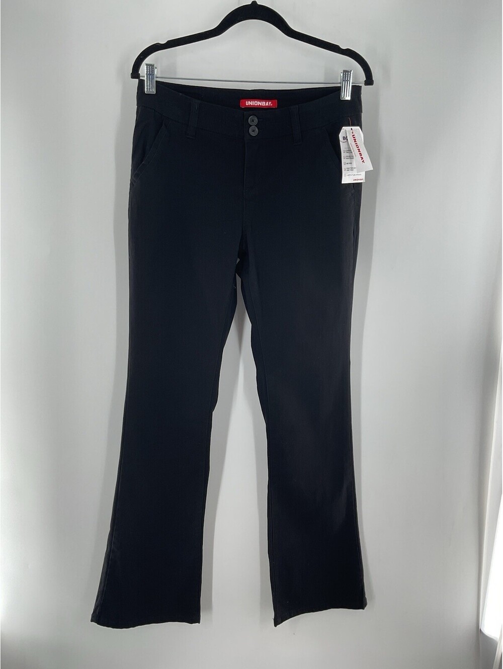 Union Bay Women’s Juniors Size 9 Black Khaki Pants NWT Midrise Twill 008